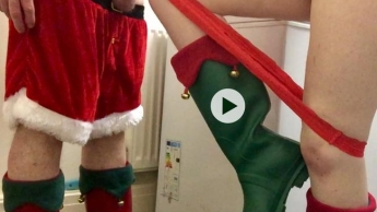 Arikajira Elf Fucks Santa WELLIES Christmas Fetish 4