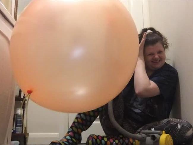 Arikajira Orange Balloon Burst Fetish BBW