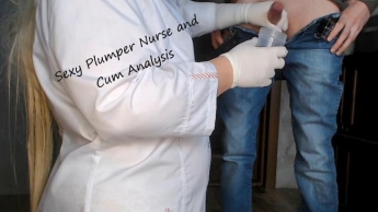Sexy Plumper Krankenschwester und Sperma Analyse