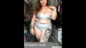 Strippen und einölen im Bikini