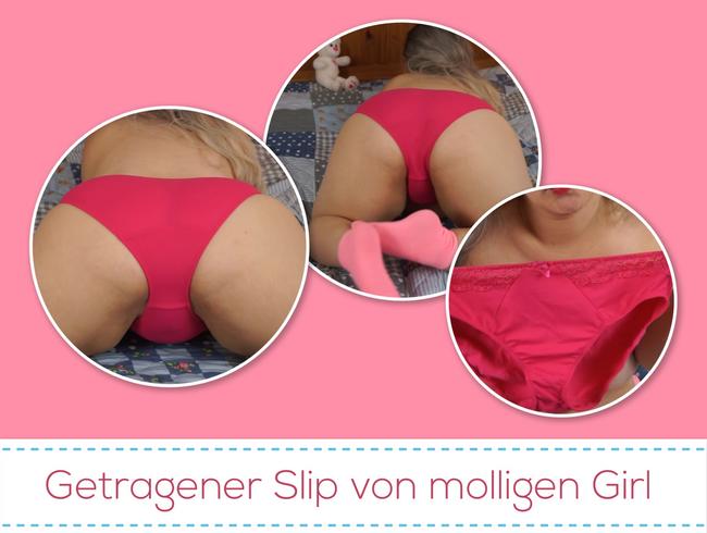 bbw in sexy rosa  getragenen Slip