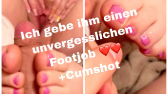 Geiler Footjob mit Cumshot?? POV BBW