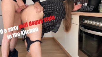 Fucked a sexy milf doggy style in the kitchen