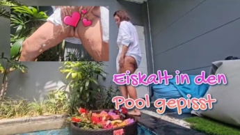 Eiskalt in den Pool gepisst