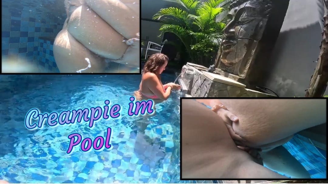 Im Pool zerfickt – Creampie im Pool